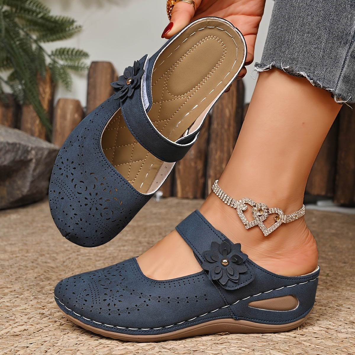Orthopedic Wide-Toe Wedge Sandals