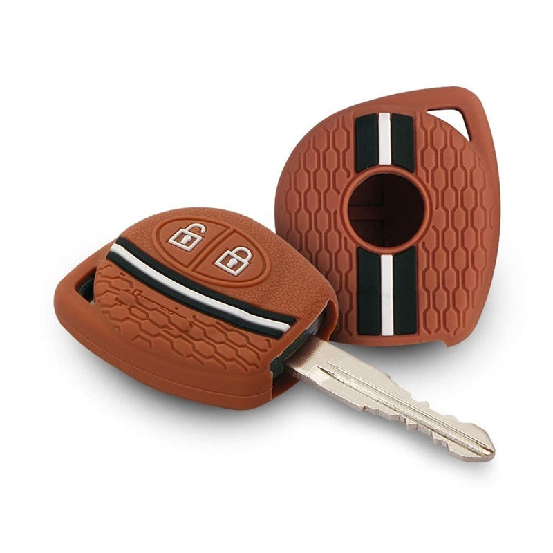 (2 Button Remote Key) Striped Silicone Key Cover for Jimny Fronx Swift XL6 Wagonr Ignis Ciaz Baleno Scross Grand Vitara Brezza Ertiga Celerio Dzire Alto