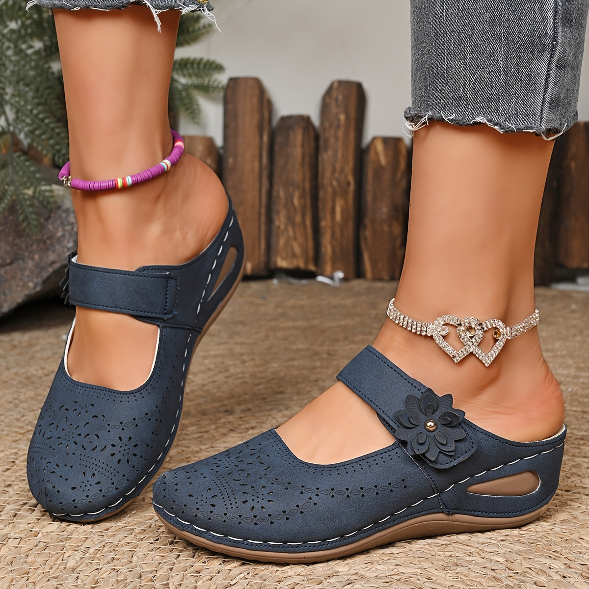 Orthopedic Wide-Toe Wedge Sandals