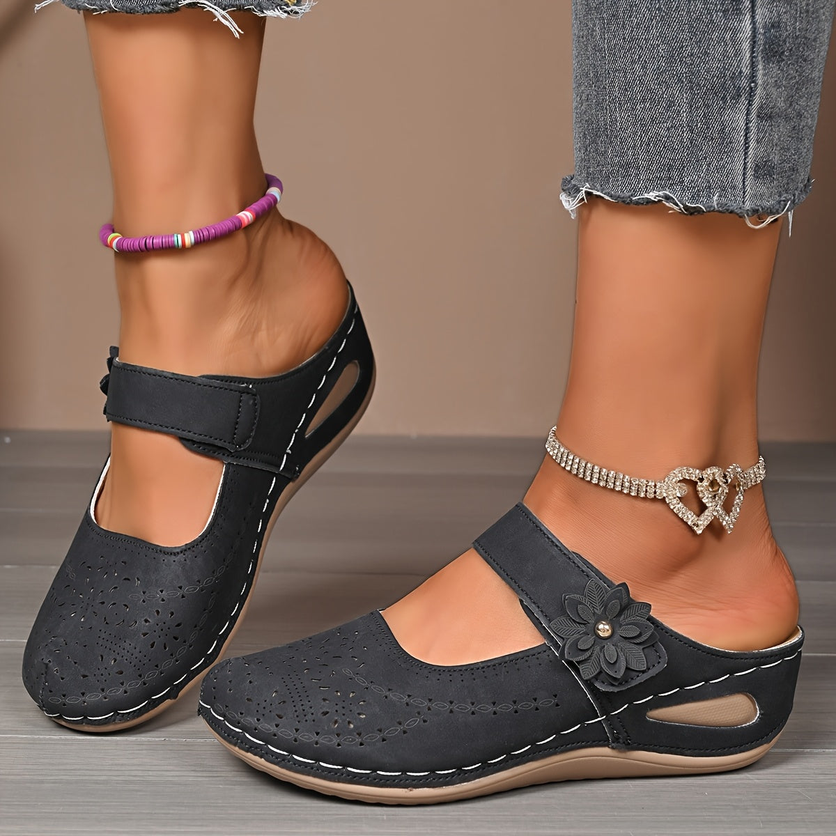 Orthopedic Wide-Toe Wedge Sandals