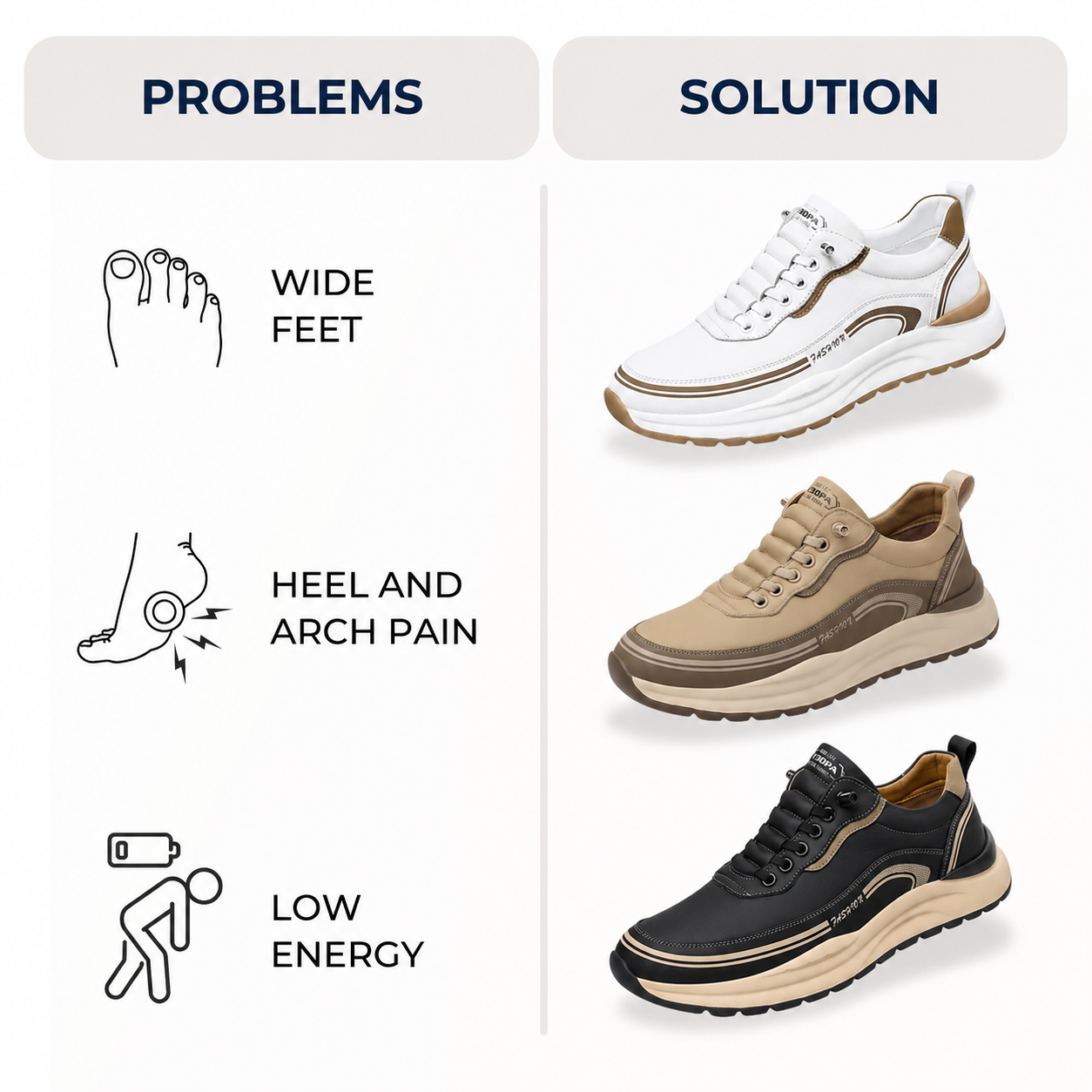 Men’s Orthopedic Comfort Shoes – All-Day Pain Relief & Support