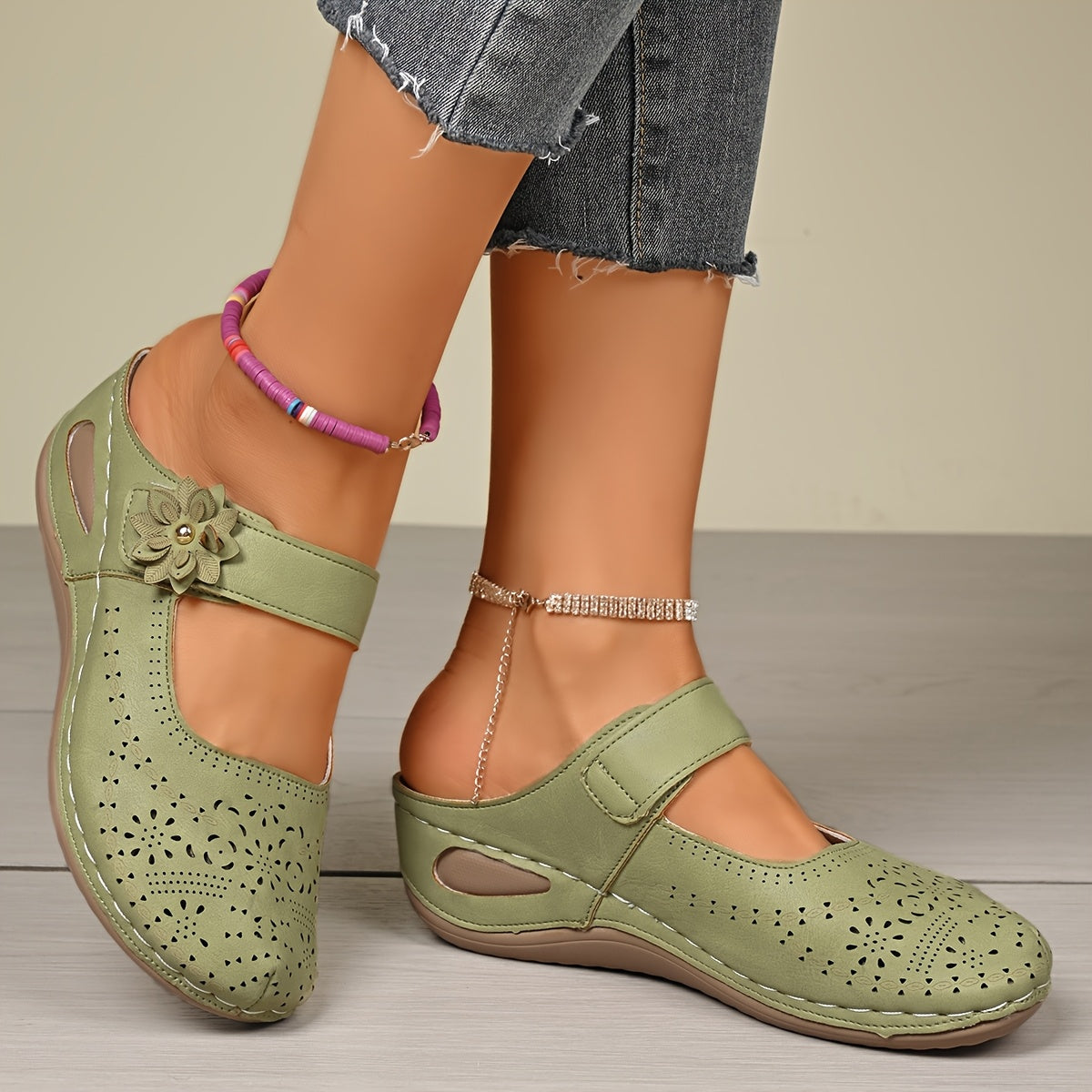 Orthopedic Wide-Toe Wedge Sandals