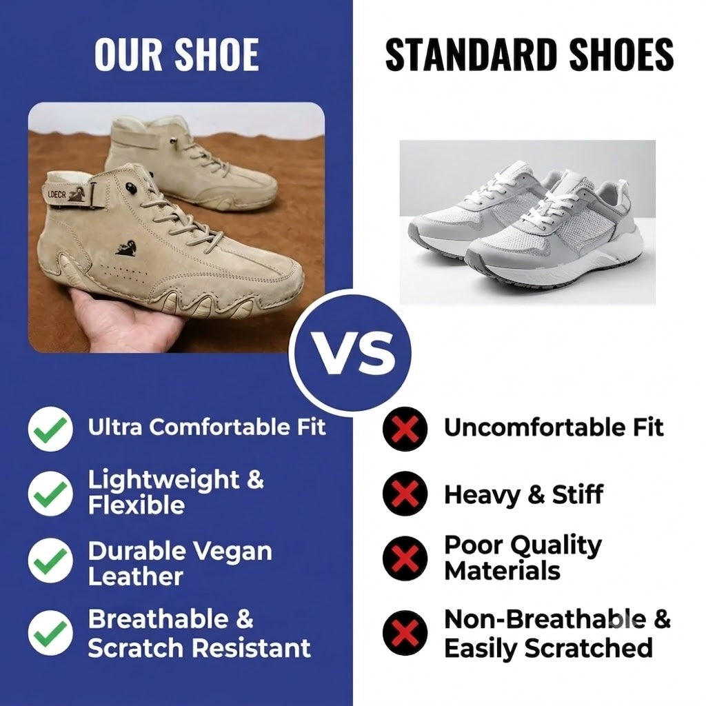 Hand-Sewn Soft Leather Casual Shoes