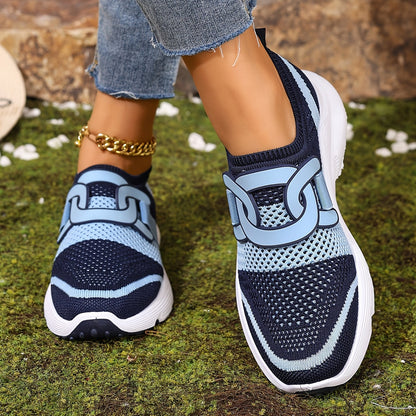 Women's athletic shoes with thick, breathable, and comfortable soles.